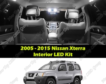 6pcs Super Bright White Interior LED Lights Kit Package + License Plate Lights Compatible for 2005 - 2015 Nissan Xterra