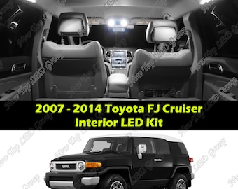 8pcs Super Bright White Interior LED Lights Kit Package + Side Mirror Lights Compatible for 2007 - 2014 Toyota FJ Cruiser