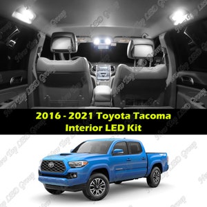 White Interior LED Lights Kit Package Compatible for 2016 - 2021 Toyota Tacoma