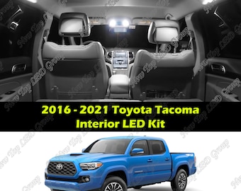 White Interior LED Lights Kit Package Compatible for 2016 - 2021 Toyota Tacoma