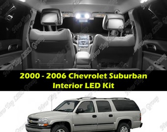 19pcs Super Bright White Interior LED Lights Kit Package Compatible for 2000 - 2006 Chevrolet Suburban 1500 2500