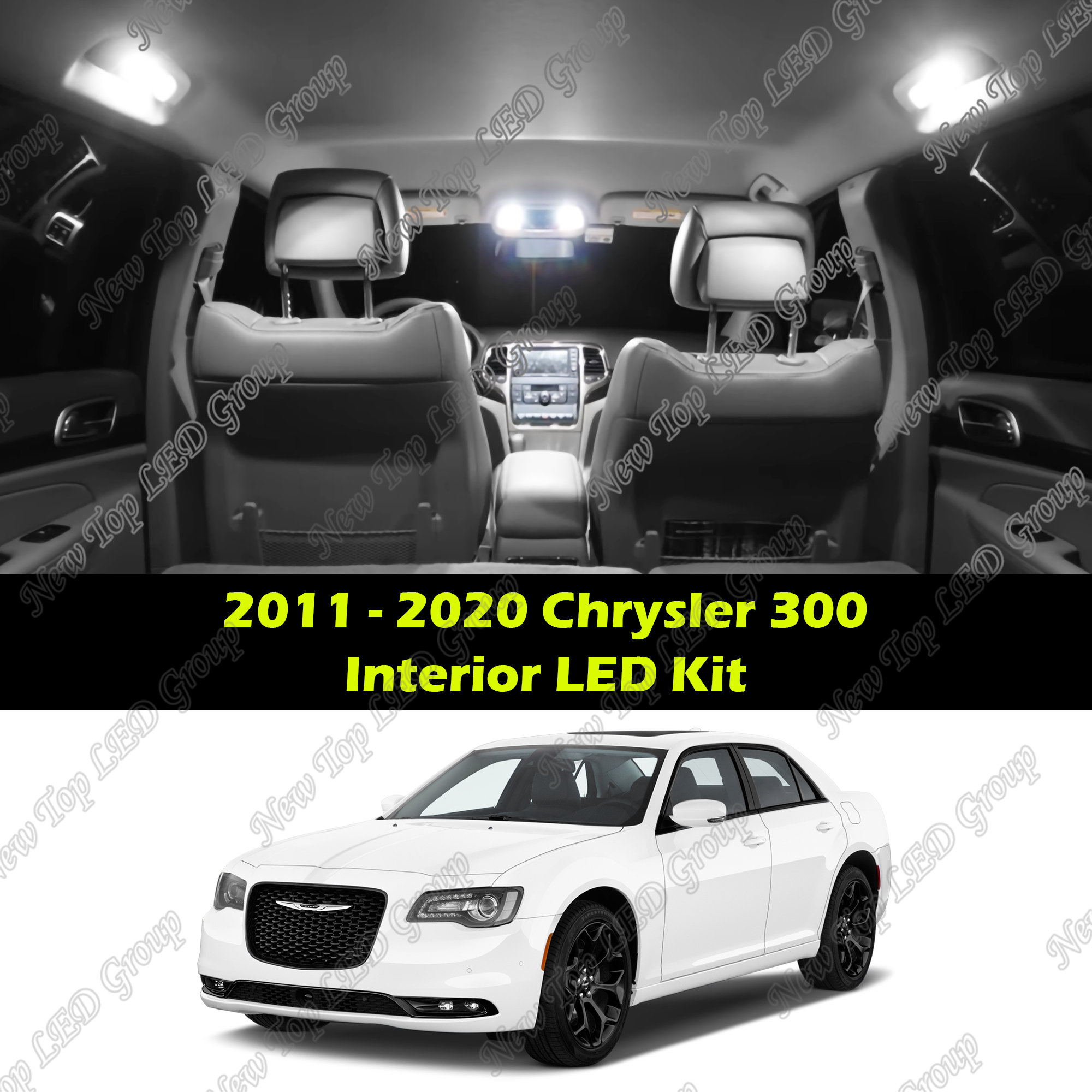 White Interior LED Lights Kit Package Compatible for 2011 2020