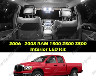 Super Bright White Interior LED Lights Kit Package Compatible for 2006 - 2008 Dodge RAM 1500 2500 3500