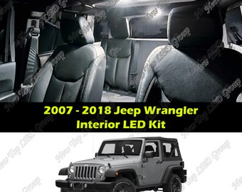 4pcs Super Bright White Interior LED Lights Kit Package Compatible for 2007 - 2018 Jeep Wrangler