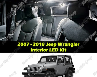 4pcs Super Bright White Interior LED Lights Kit Package Compatible for 2007 - 2018 Jeep Wrangler