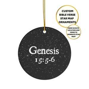 Personalisierte Bibelverse Sternenkarte Ornament, personalisiertes Paar Geschenk Jahrestag, Geschenk für Frau, Geschenk für Ehemann Astronomie Liebhaber