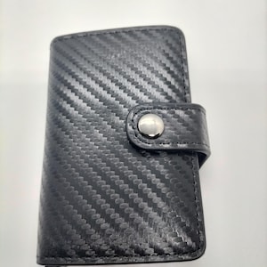Cartera para hombre - Regalo perfecto para papá novio - Titular de la tarjeta de crédito - Cartera delgada RFID - Regalo del día de San Valentín