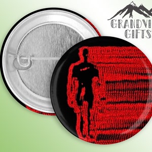 The Wrecks Static  1.5&quot; pinback button, Nick Anderson