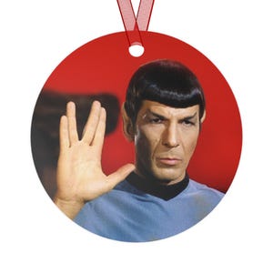 Star Trek Metal Ornament; Spock; Leonard Nimoy