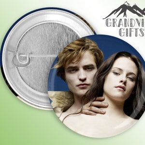 Twilight Bella Swan & Edward Cullen!  1.5&quot; pinback button, Kristen Stewart, Robert Pattinson