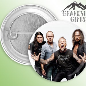 Metallica 1.5&quot; Pinback Button, James Hetfield