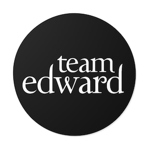 Team Edward Round Vinyl Stickers, Twilight Fan Gift, Laptop Decoration, Waterproof Decals