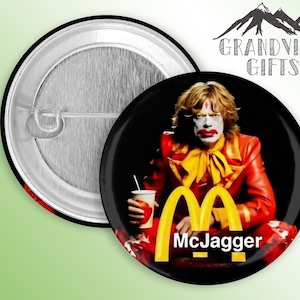 Rolling Stones 1.5&quot; pinback button, McJagger
