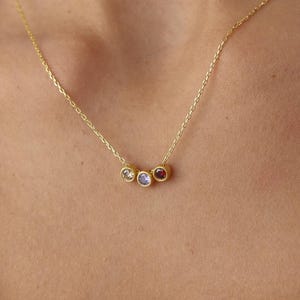 Birthstone Halskette, Familie Birthstone Halskette, personalisiertes Geschenk, Mutters Birthstone Schmuck, Geschenk für Mama, Geburtstagsgeschenk, Edelsteine