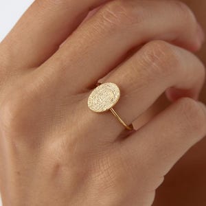 Fingerprint Ring, 18K Gold Filled Sterling Silver, Fingerprint Jewelry, Personalized Ring, Memorial Ring, Gift For Her, Women and Men Ring
