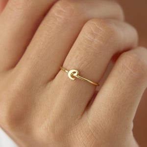 Dainty Initial Ring - Custom Letter Ring in Sterling Silver, Gold & Rose Gold - Bridesmaids Gifts -MOTHER GIFTS - Gift For Her - Wife Gift