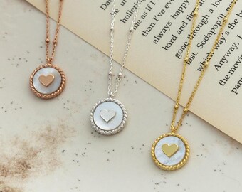 Colgante De Corazón De Piedra Lunar: Plata De Ley 925, Joyería Para Ocasiones Especiales - España