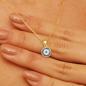 Boze oogketting, mini Nazar-ketting, aangepaste boze oog, cadeau voor haar, kerstcadeau, cadeau voor moeder, cadeau voor vriendin