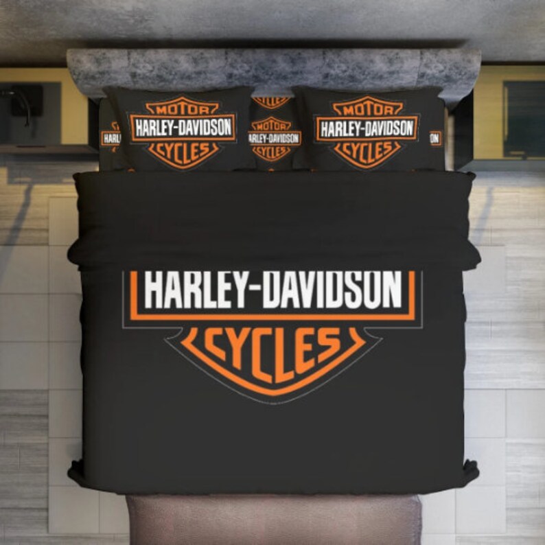 Harley Davidson Tribute Fourpiece Duvet Cover Set Etsy