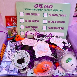 Halloween Autistic & Chronic Illness Care Package - Spooky spoonie mystery box - Neurodivergent treat box - Fidget toys - communication card