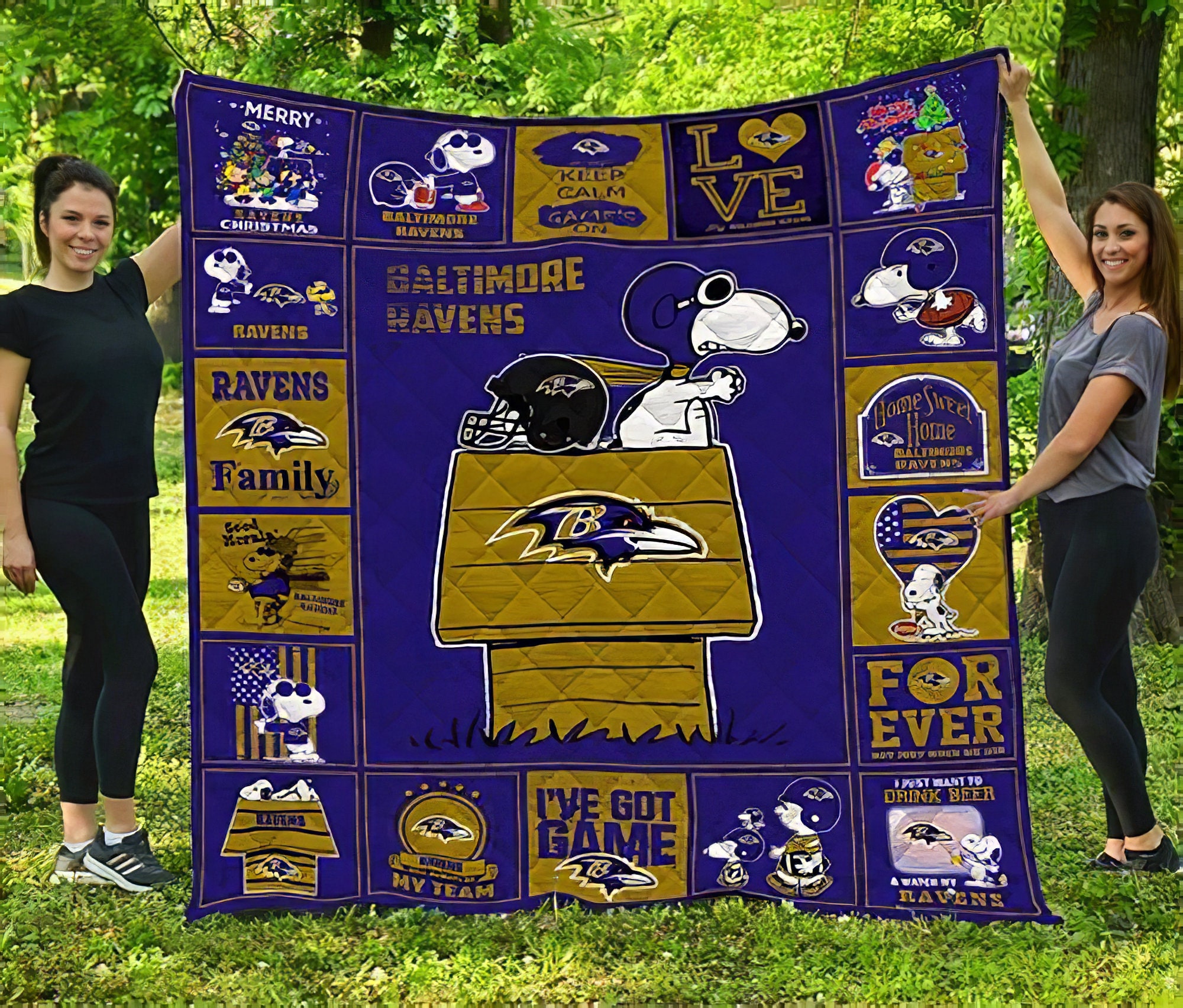 Baltimore Ravens NFL Quilt BlanketNFL Fan quitl blanketgift Etsy