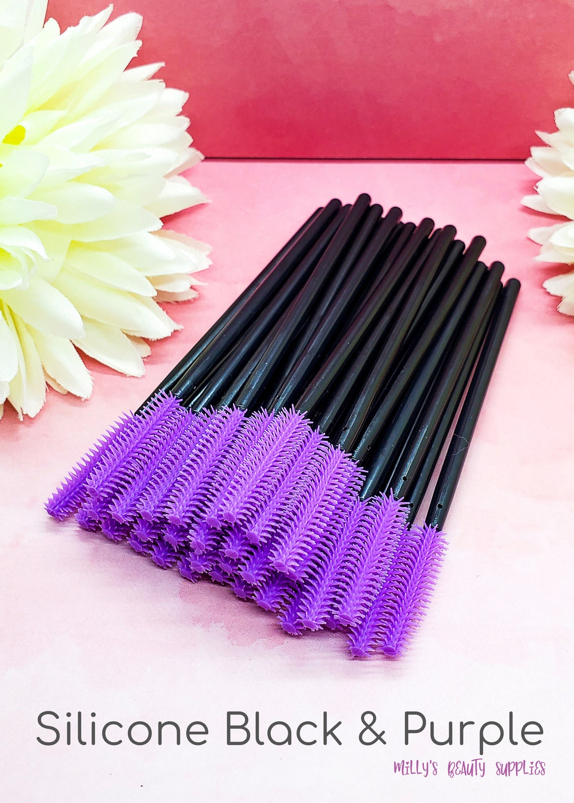 Silicone Mascara Wands Spoolies Brushes with Black Handle and Etsy