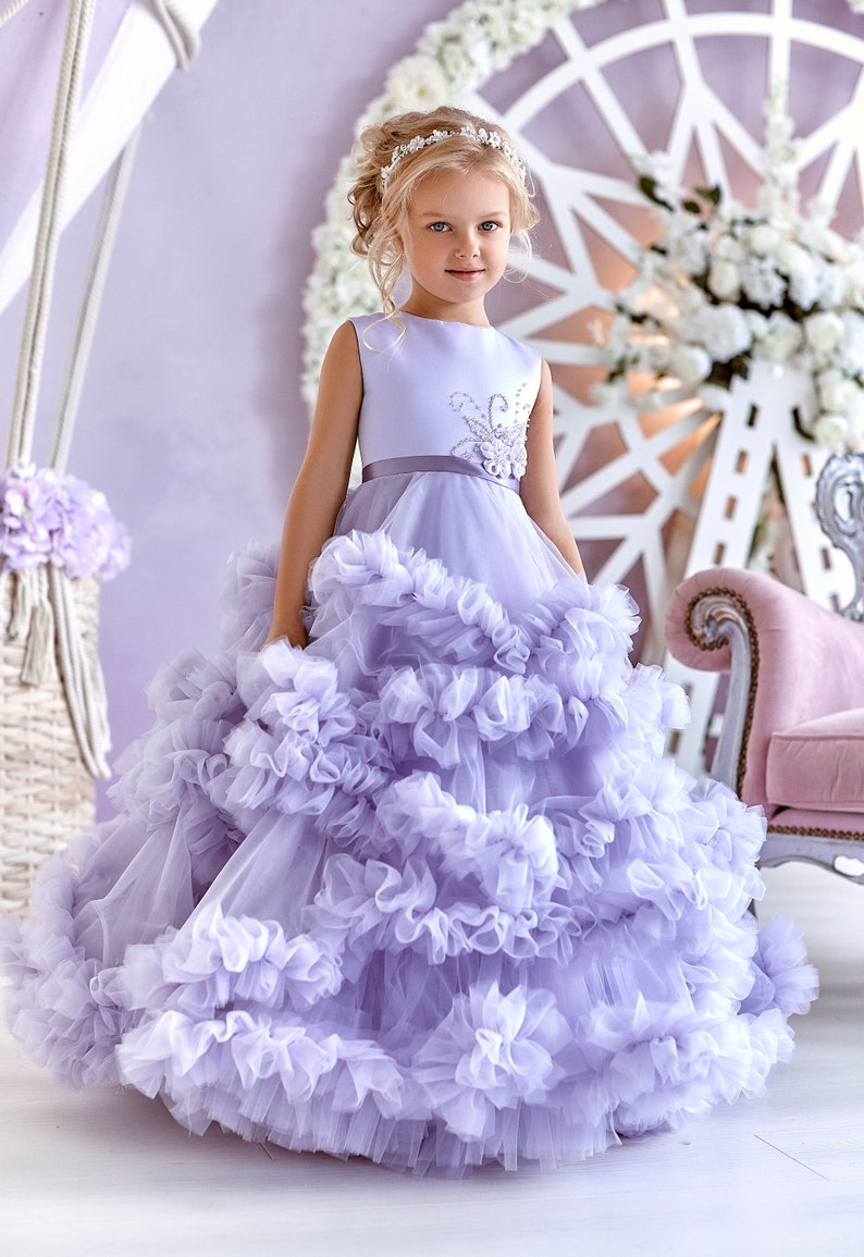 Flower Girl Dress Train Flower Girl Dress Toddler Flower - Etsy