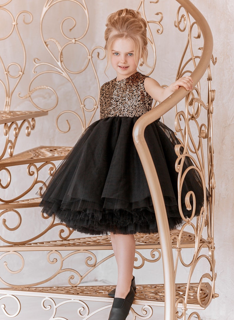DRESS & Fleur Girls Occasion Dress in Black main image 1