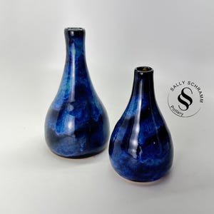 Handmade Pottery Vase: Brilliant Blue Glaze by Sally Schramm