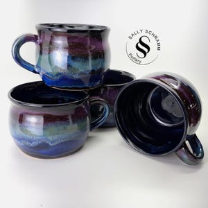 Northern Lights 26-28 oz Handthrown Pottery Chowder Bowl