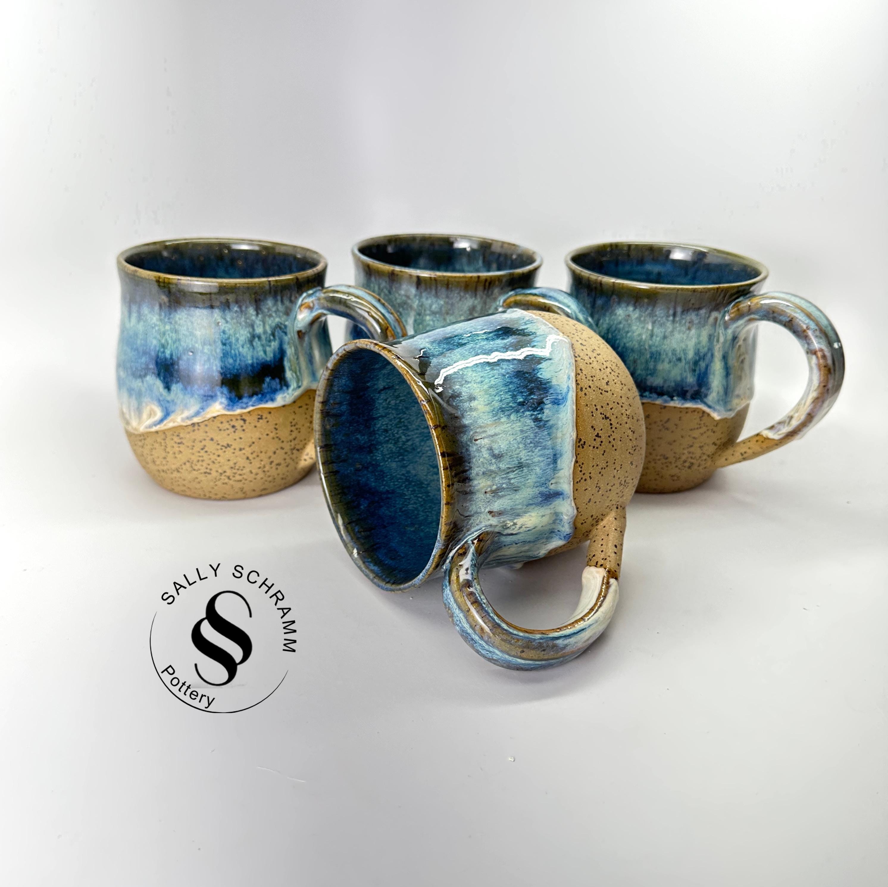 Pottery Mug / Cerulean Dune Large 20 oz  Mug / Sally Schramm Pottery