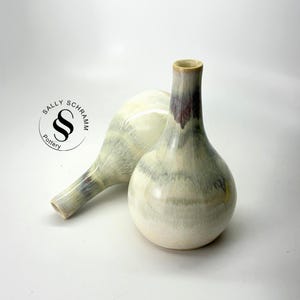Handmade Pottery Vase: Warm Gray Glazed Porcelain
