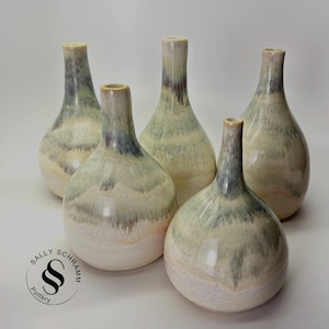 Handmade Pottery Vase: Warm Gray Glazed Porcelain