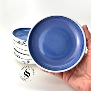 Handgemachte Keramik Katze: Whisker Müdigkeit Reduzierende Blue & White Bowl