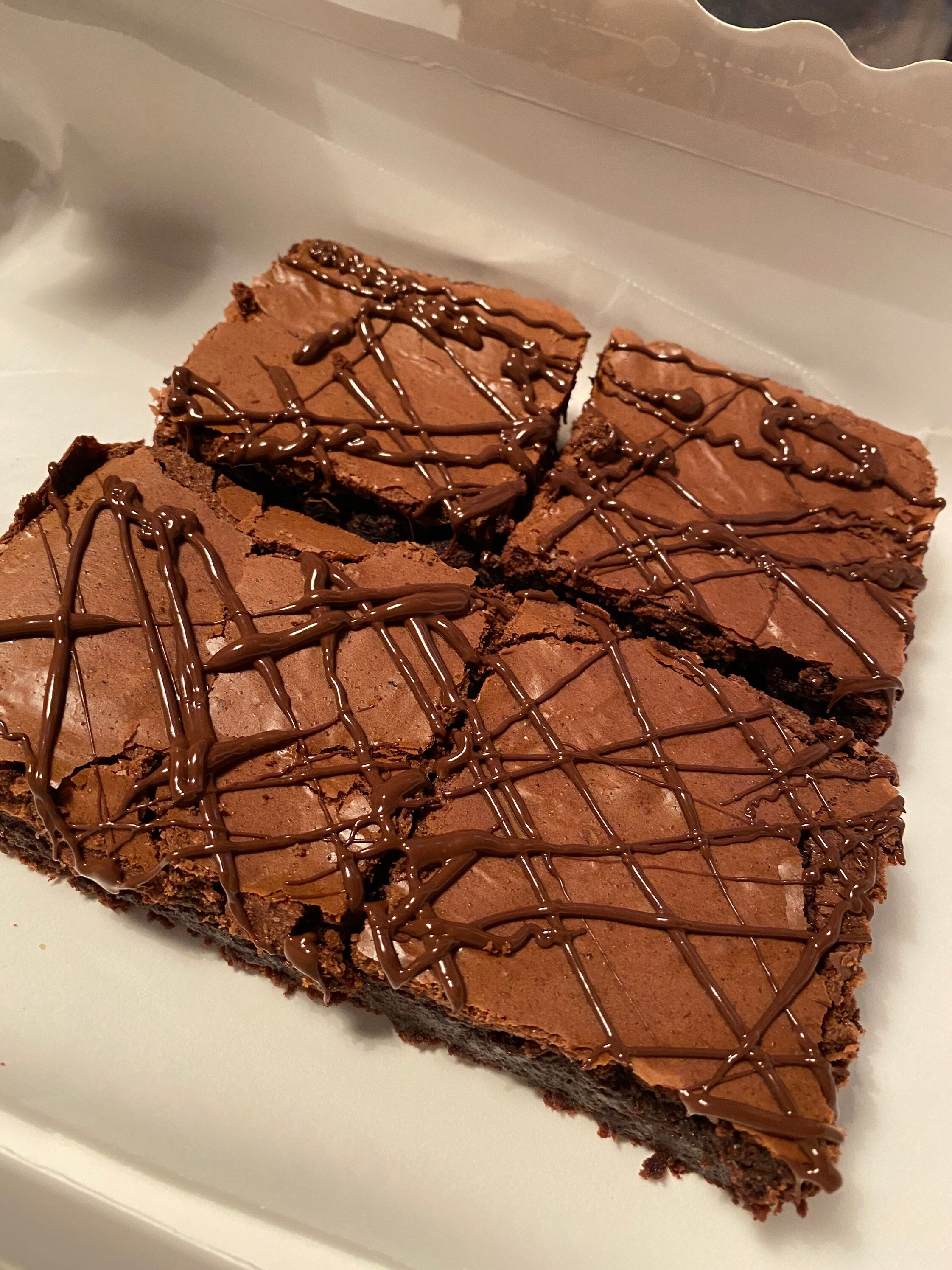Brownies with chocolate drizzle Etsy