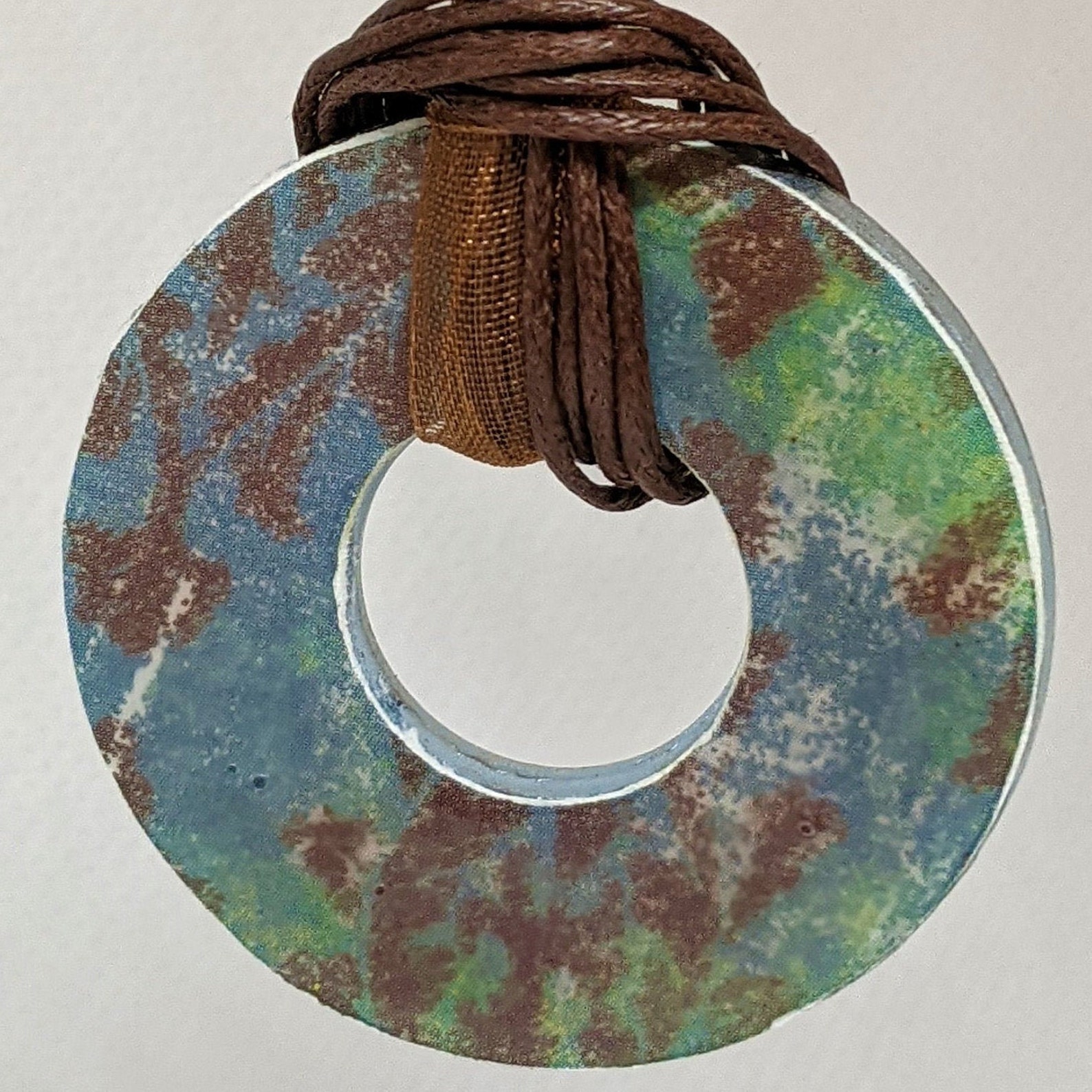 Blaue und braune Waschmaschine Halskette | Etsy