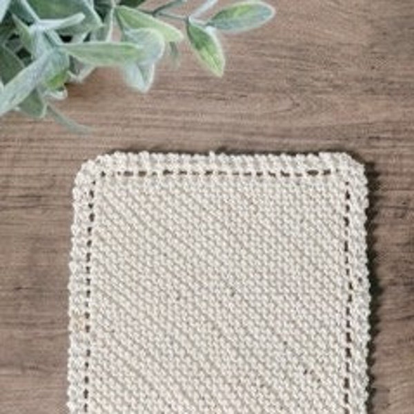 Farmhouse Kitchen Dishcloth, PDF knitting Pattern, Kitchen knits, Grandmothers Dishcloth, Digital Download