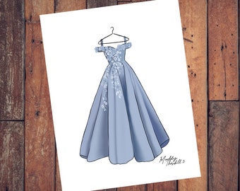 prom dresses drawings