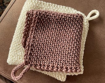 Simple Knitting PATTERN / Garter Washcloth, Easy knitting Dishcloth Pattern, Home Decor, Gifting, Pdf Pattern, Washcloth, Teacher Gift