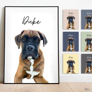 Custom pet portrait, digital print, dog, cat, hamster, guinea pig, personalized paper print, pet illustration