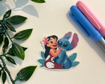Pegatina inspirada en Lilo y Stitch