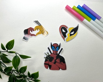 Deadpool & Wolverine inspirierte Aufkleber