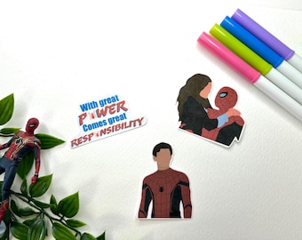 Von Spider-Man inspirierte Aufkleber