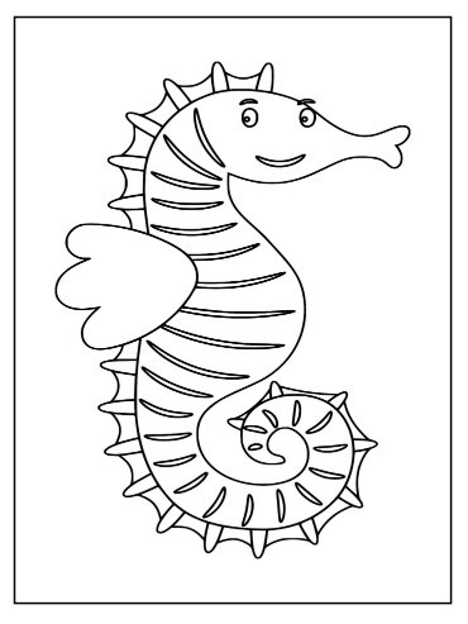Sea Creatures Coloring Pages - Etsy