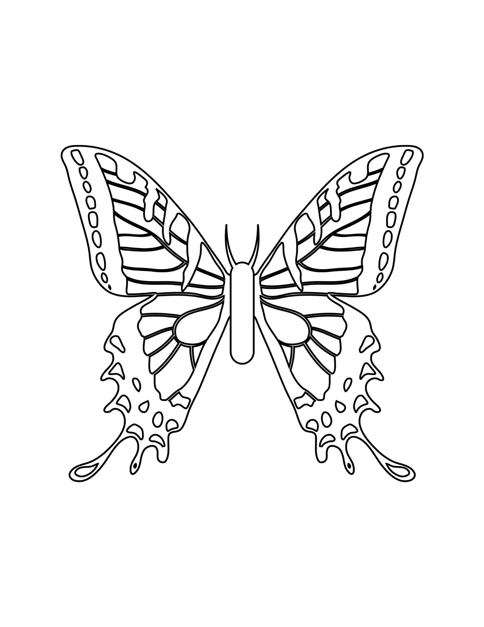 Swallowtail Butterfly Coloring Book Pages