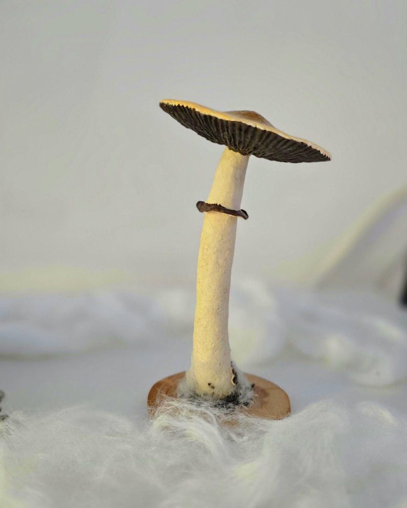 Prezent dla miłośnika grzybów psilocybinowych Figurka z magicznymi grzybami przebudzenia Złote nauczycielki Wiszące ozdoby z magicznymi grzybami Figurka z grzybami psylocybinowymi zdjęcie 7