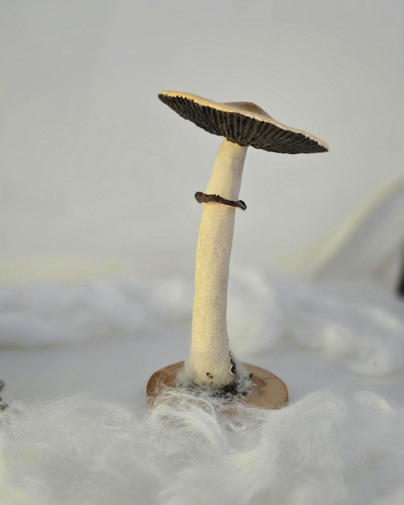 Psylocibe cubensis mushroom figurine Magic shrooms Psilocybin Golden teachers statue Blue Meanie Psychedelic magic mushroom Aztec figurine image 12