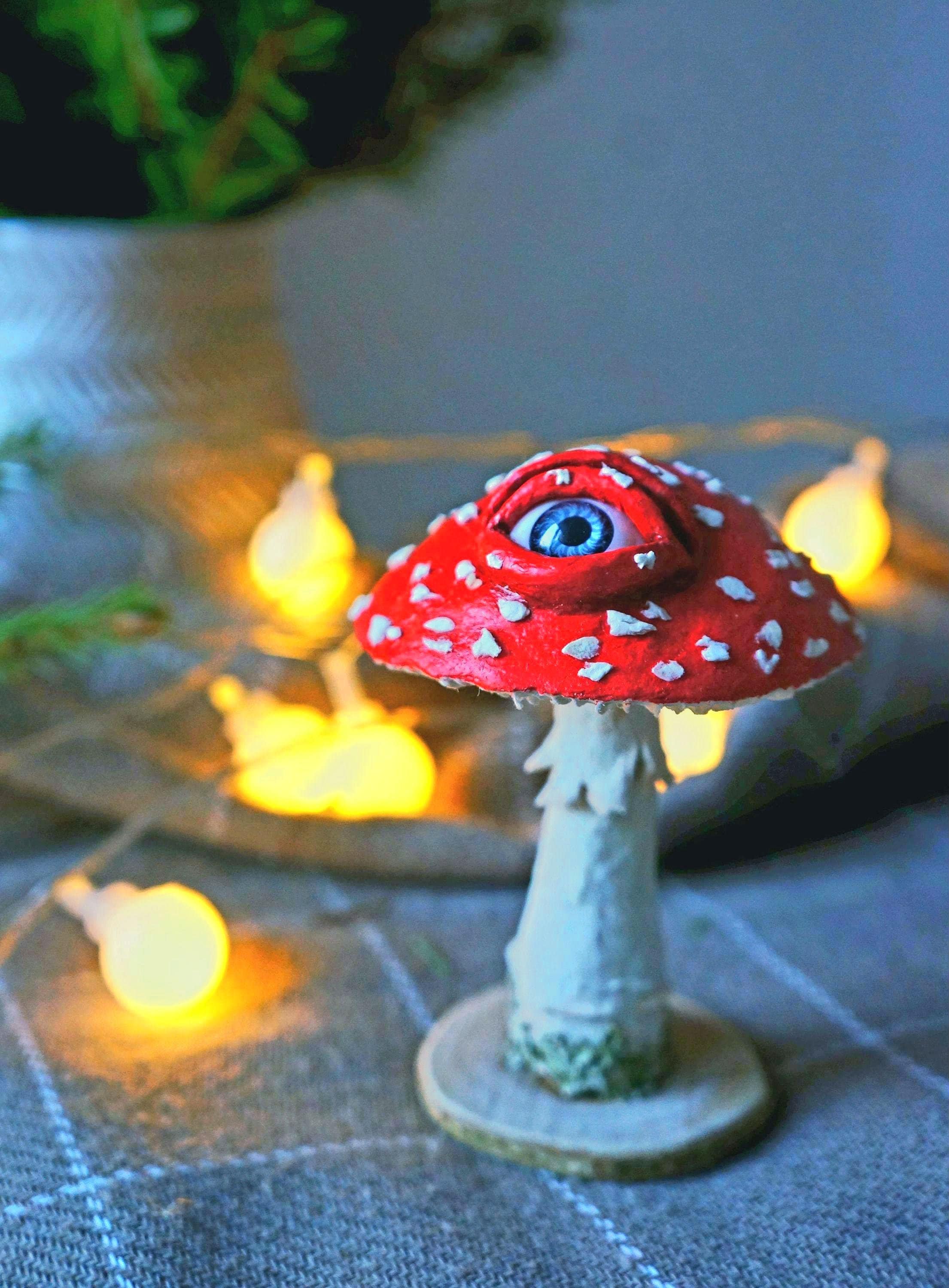 Mushroom Lamp Paper Mache