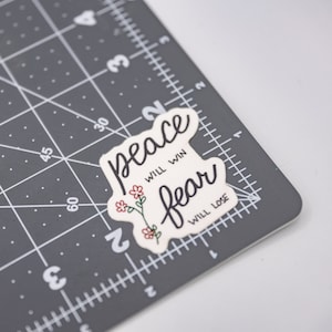 Peace Will Win Fear Will Lose Sticker, Mental Health Recovery Sticker, Anxiety Recovery Sticker, Therapy Sticker, Chronic Illness Sticker