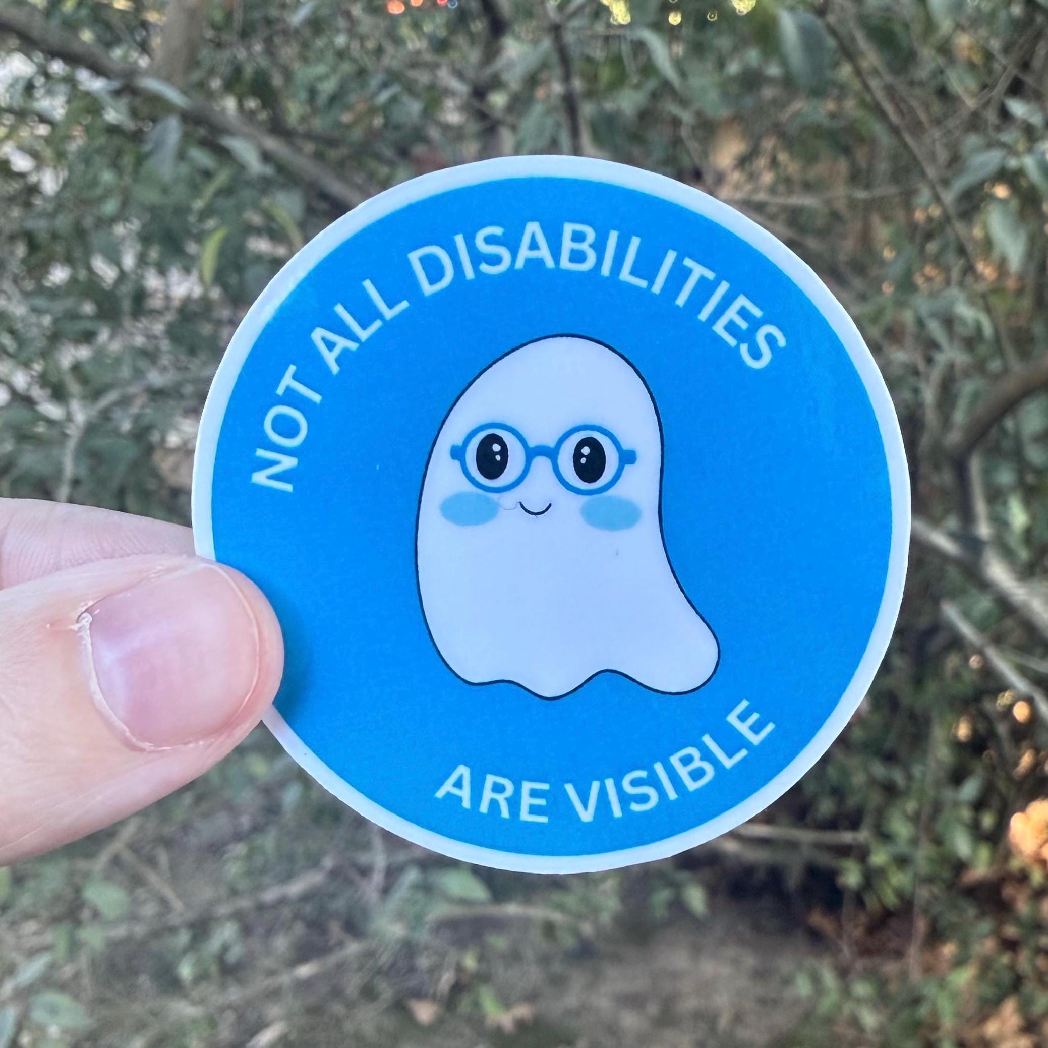 Aufkleber 'Not All Disabilities Are Visible' – Für Autismus & Sicherheitskennzeichnung